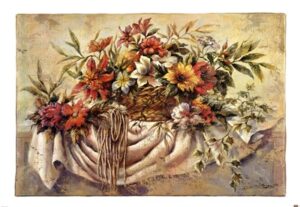 Still Life of Flowers in a Basket